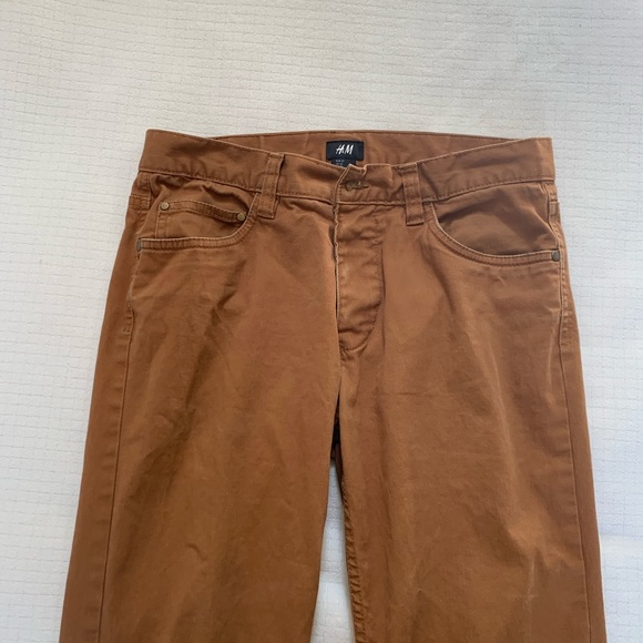 H&M Brown Slim Fit Pants Size 30 - Picture 4 of 4